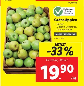 Lidl Gröna äpplen erbjuda