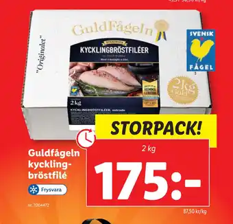 Lidl Guldfågeln kycklingbröstfilé erbjuda