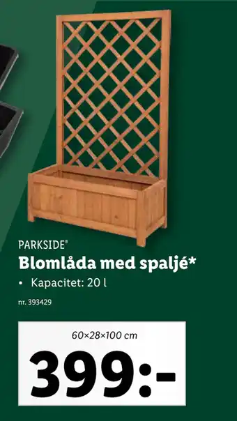 Lidl Blomlåda med spaljé erbjuda