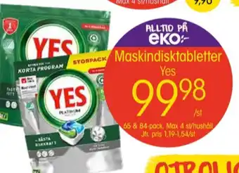 EKO Yes diskmaskintabs erbjuda