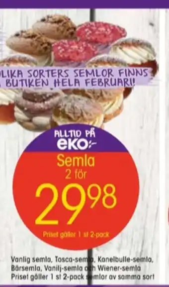 EKO Eko butiksbakat kaffebröd erbjuda