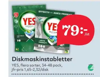 Hemköp Yes diskmaskintabs erbjuda