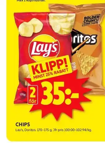 ICA Kvantum Lays chips erbjuda