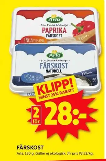ICA Kvantum Arla färskost erbjuda