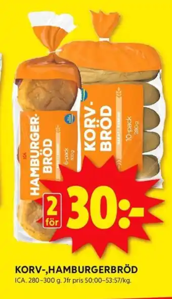 ICA Kvantum Ica hamburgerbröd erbjuda