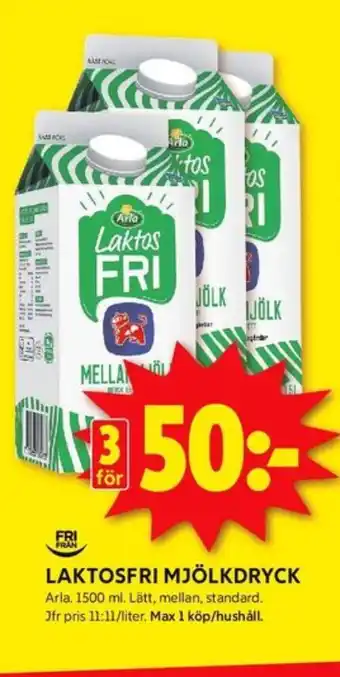 ICA Kvantum Arla lättmjölk erbjuda