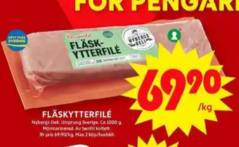 ICA Maxi Nybergs deli fläskytterfilé erbjuda