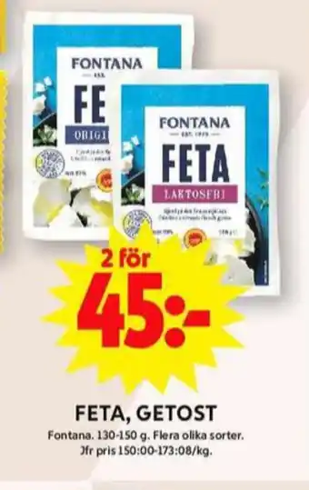ICA Maxi Fontana fetaost erbjuda