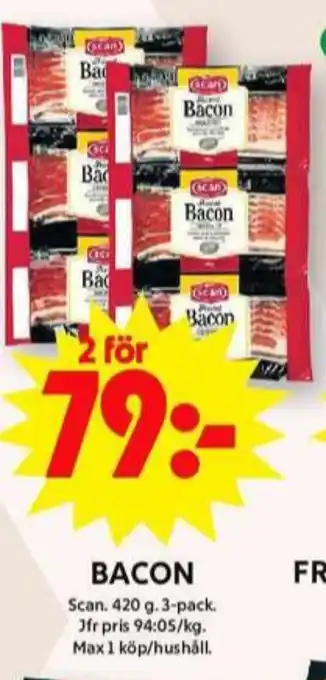 ICA Maxi Scan baconskivor erbjuda