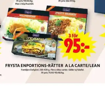ICA Maxi Dafgårds färdigrätter erbjuda