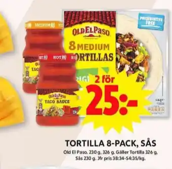 ICA Maxi Old el paso tacosås erbjuda