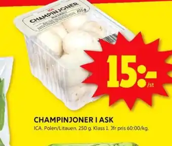 ICA Kvantum Ica champinjoner erbjuda