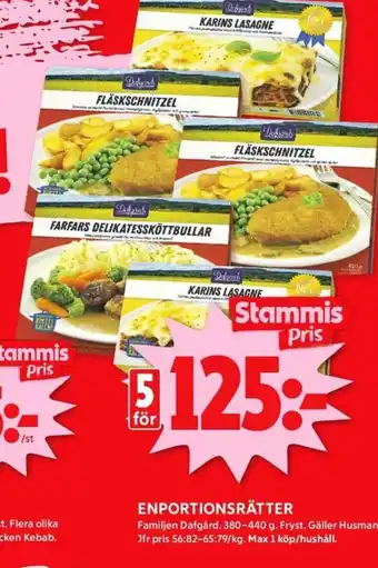 ICA Kvantum Dafgårds färdigrätter erbjuda