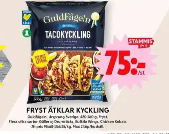 ICA Maxi Guldfågeln tacokyckling erbjuda