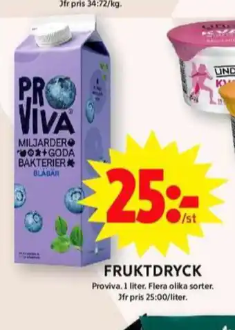 ICA Maxi Proviva fruktdryck erbjuda