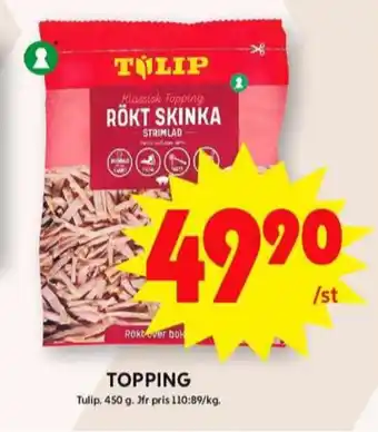 ICA Maxi Tulip rökta skinkstrimlor erbjuda
