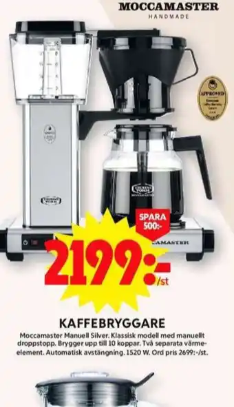 ICA Maxi Moccamaster kaffebryggare erbjuda