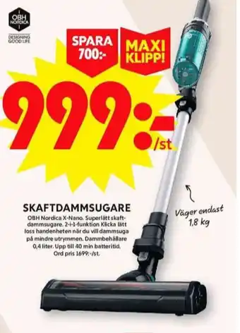 ICA Maxi Obh nordica dammsugare erbjuda