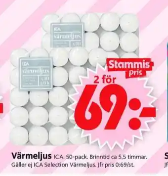 ICA Supermarket Ica värmeljus erbjuda