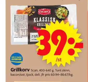 ICA Supermarket Scan grillkorv erbjuda