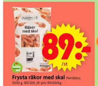 ICA Supermarket Pandalus räkor med skal erbjuda