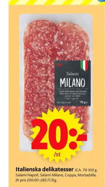 ICA Supermarket Ica salami erbjuda