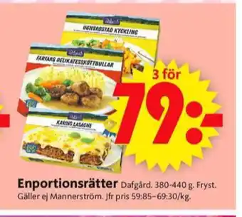 ICA Supermarket Dafgårds färdigrätter erbjuda