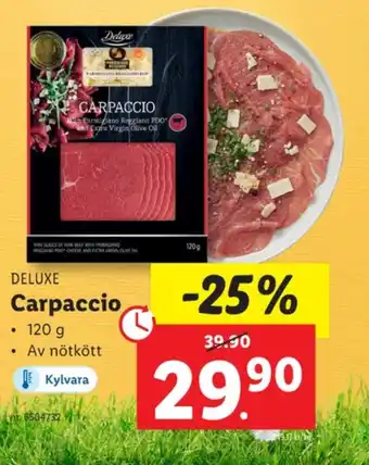 Lidl Deluxe carpaccio erbjuda