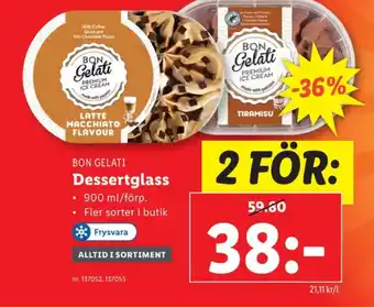Lidl Bon gelati glass erbjuda