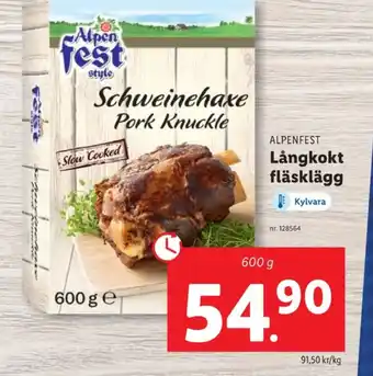 Lidl Alpen fest fläsklägg erbjuda