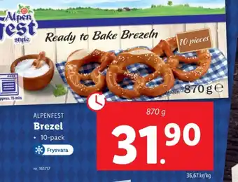 Lidl Alpen fest salta kringlor erbjuda