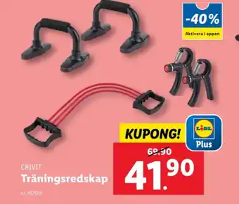 Lidl Crivit träningsredskap erbjuda