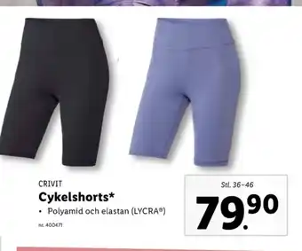 Lidl Crivit cykelbyxor erbjuda