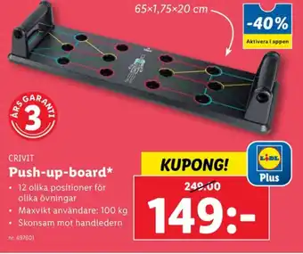 Lidl Crivit träningsredskap erbjuda