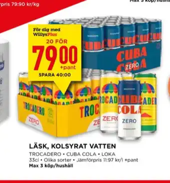 Willys Trocadero läskedryck erbjuda
