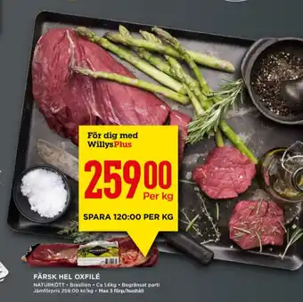 Naturkött oxfilé