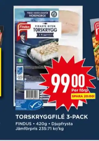 Willys Findus torskfilé erbjuda
