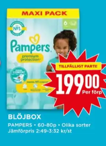 Willys Pampers blöjor erbjuda