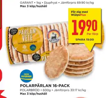Willys Hemma Polarpärlan vete vetekakor erbjuda