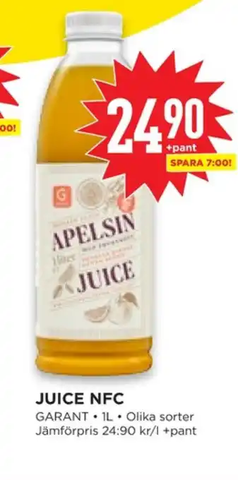 Willys Hemma Garant juice erbjuda