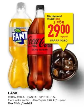 Willys Hemma Coca cola läskedryck erbjuda