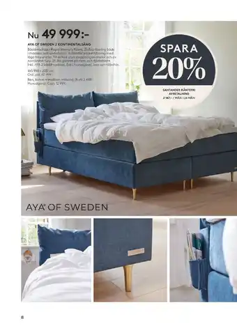 Seng Aya of sweden sängar erbjuda
