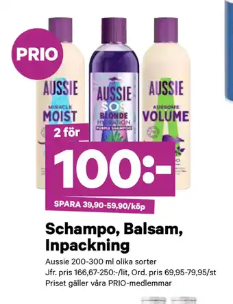 City Gross Schampo, Balsam, Inpackning erbjuda
