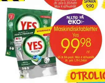 EKO Maskindisktabletter erbjuda
