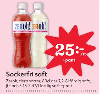 Hemköp Sockerfri saft erbjuda