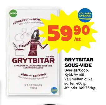 GRYTBITAR SOUS-VIDE