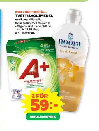 Stora Coop TVÄTT/SKÖLJMEDEL erbjuda