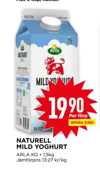 Willys NATURELL MILD YOGHURT erbjuda