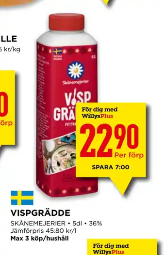 Willys VISPGRÄDDE erbjuda
