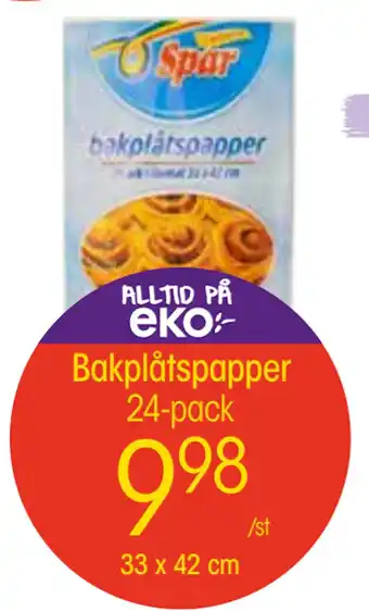 EKO Bakplåtspapper erbjuda